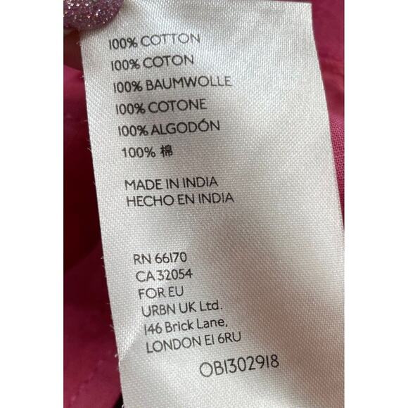 Anthropologie Pilcro Shirt Womens XS Pink Tie Dye Embroidered Floral Button Top - Picture 11 of 12